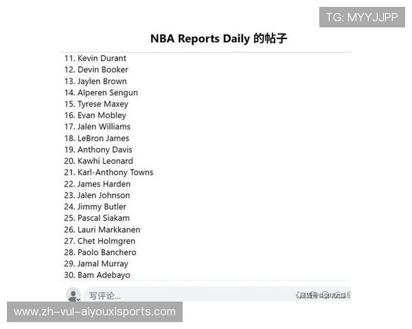 现役NBA球员排名及最新实力评估